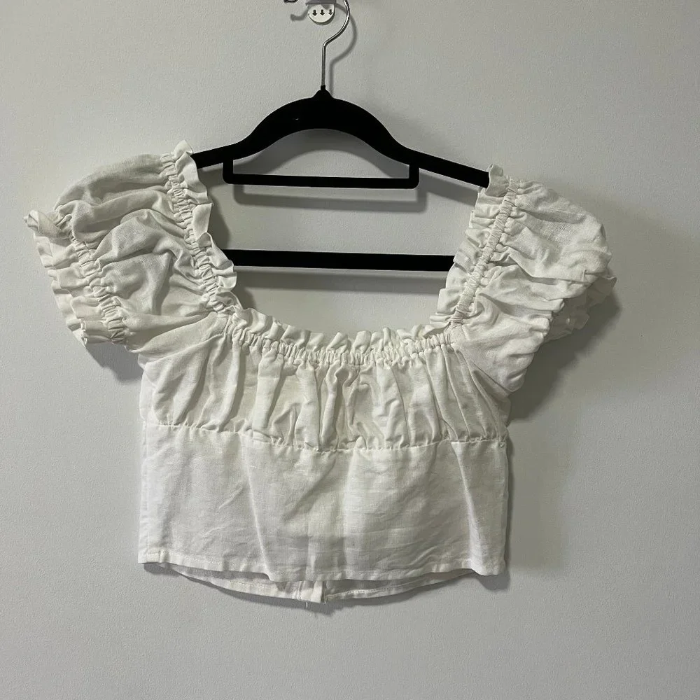 Lulu & Rose white cropped top - Picture 2 of 3